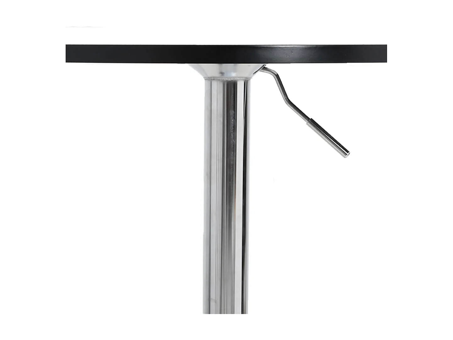 Mesa alta de bar madera ingeniería y acero negra 60x60x90 cm