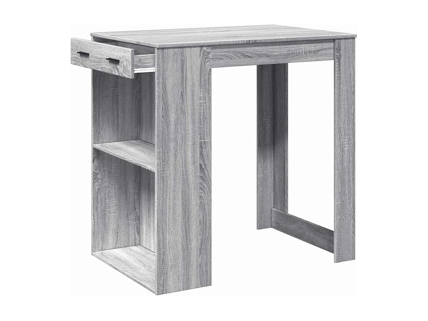 Table de bar sonoma gris 102x70x103,5 cm bois d'ingénierie