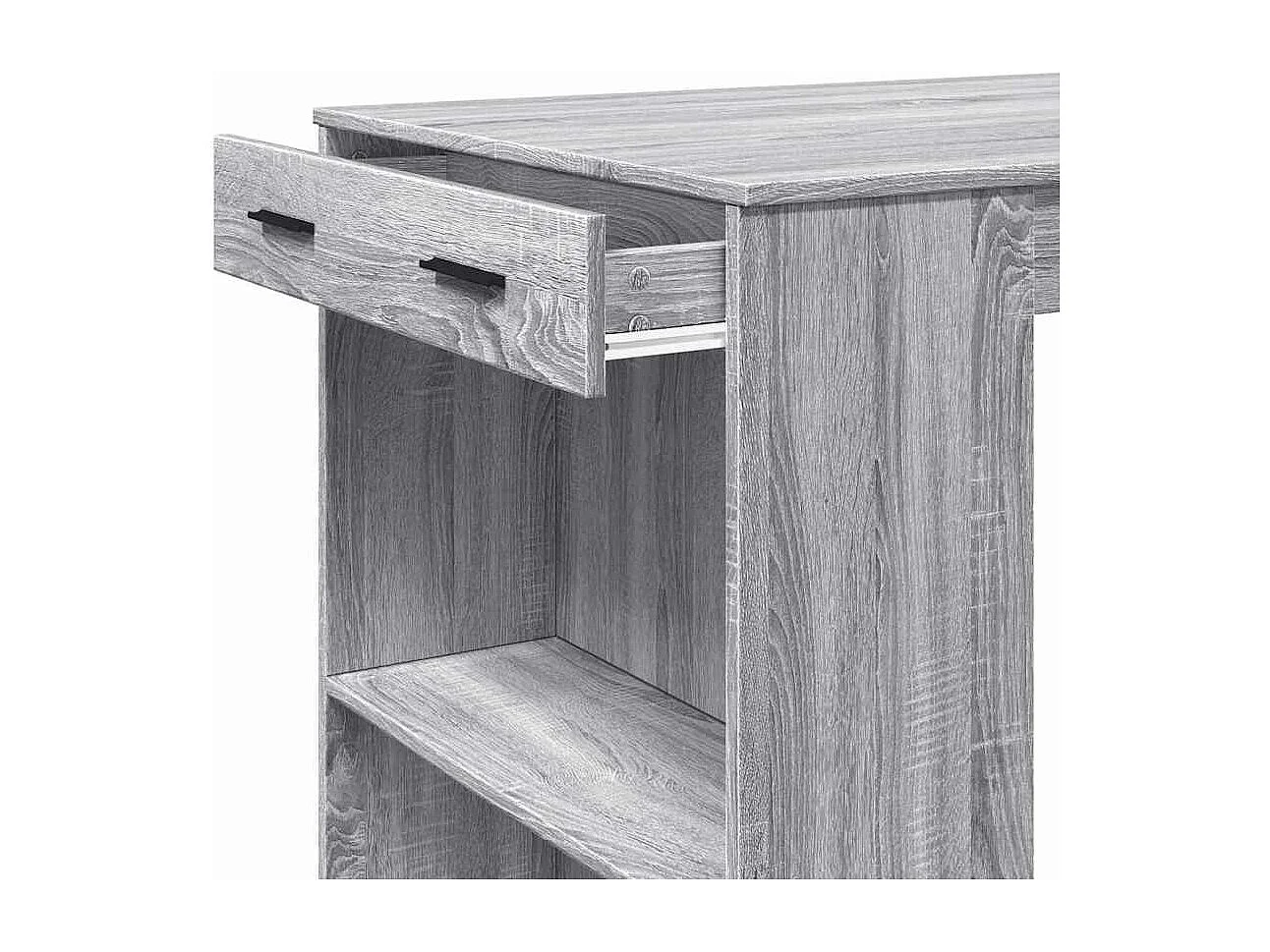 Table de bar sonoma gris 102x70x103,5 cm bois d'ingénierie