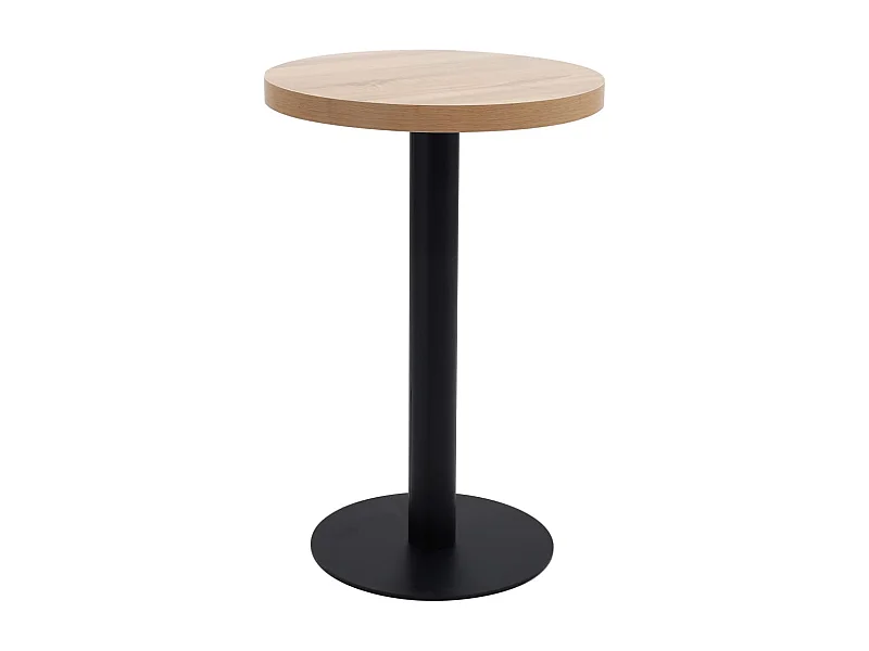 Mesa bistrô 50 cm MDF castanho-claro