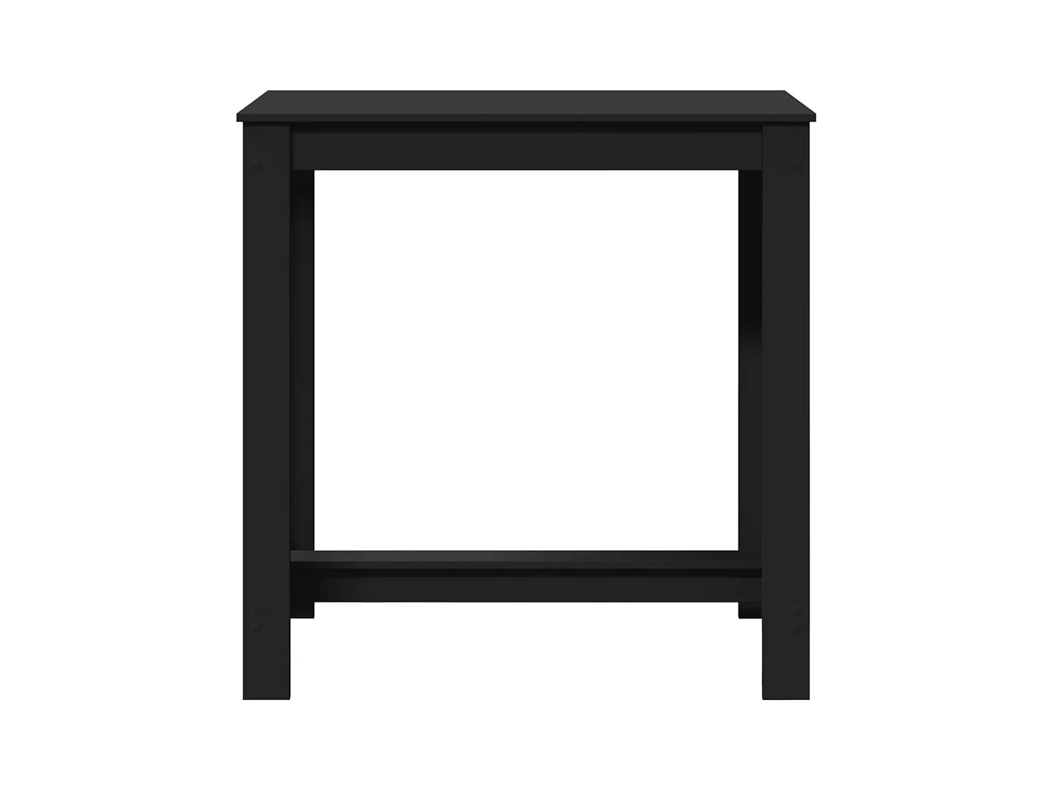 Table de bar noir 102x50x103,5 cm bois d'ingénierie