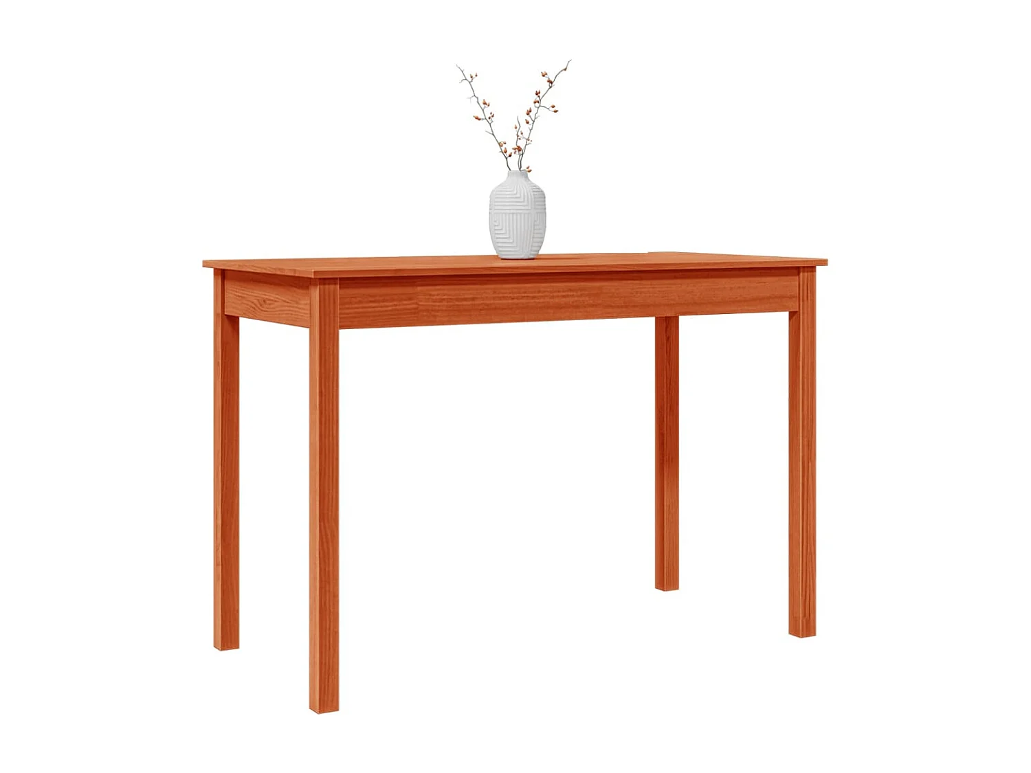 Mesa de comedor madera maciza de pino marrón cera 110x55x75 cm