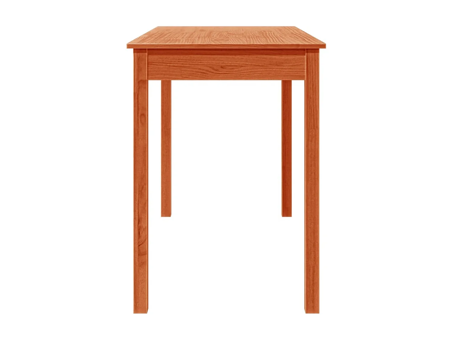 Mesa de comedor madera maciza de pino marrón cera 110x55x75 cm