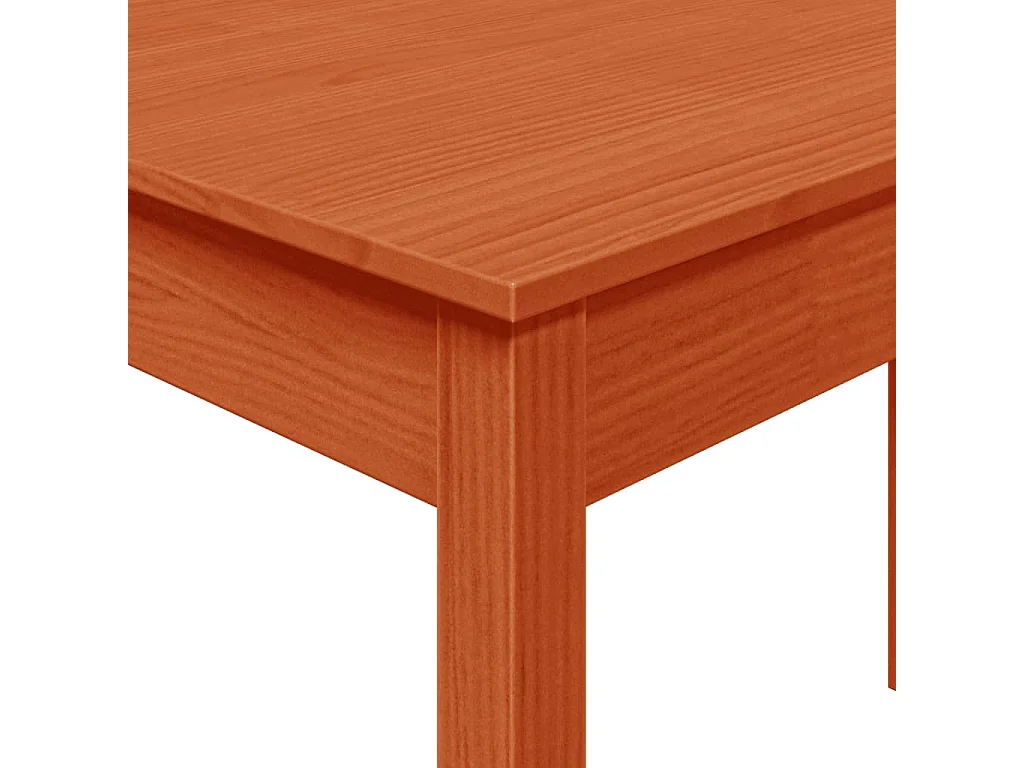 Mesa de comedor madera maciza de pino marrón cera 110x55x75 cm
