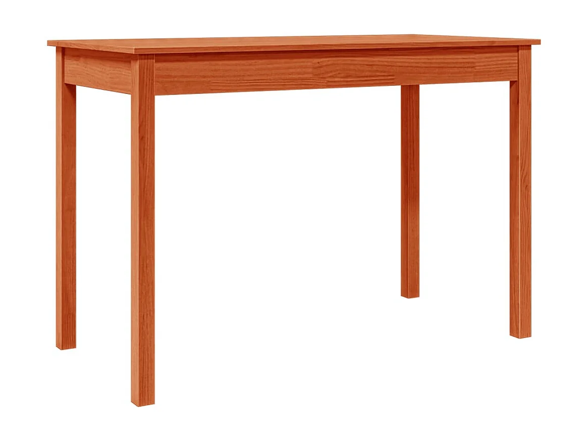 Table à manger marron cire 110x55x75 cm bois massif de pin
