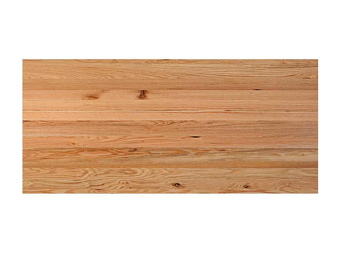 Table à manger marron clair bois de chêne massif rectangulaire