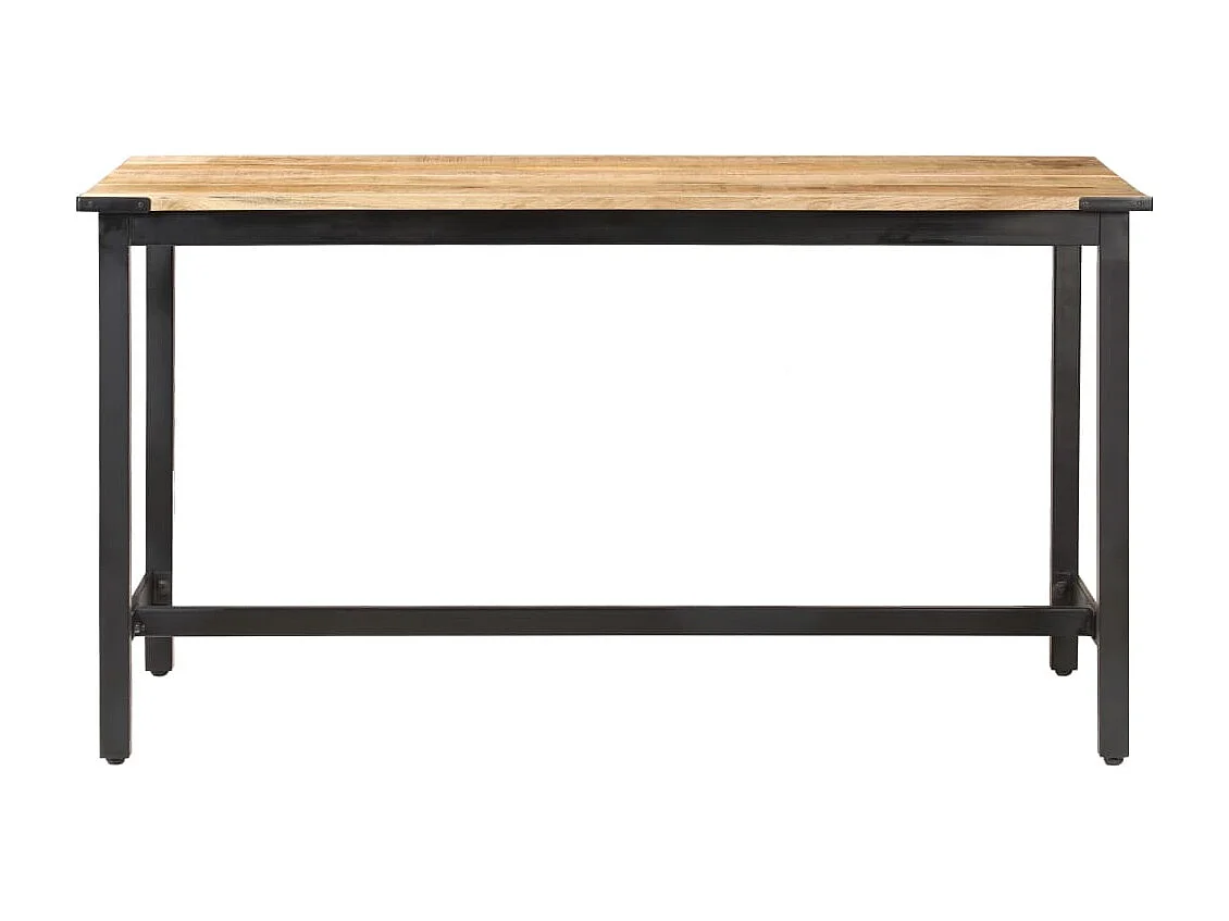 Mesa de jantar 140x70x76 cm madeira de mangueira maciça áspera