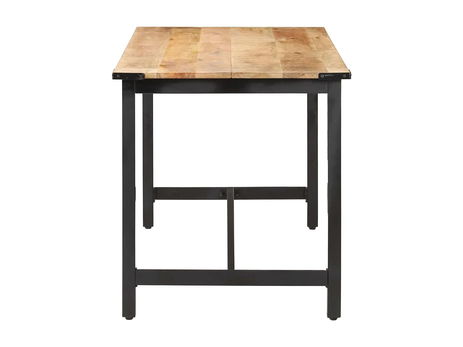 Mesa de jantar 140x70x76 cm madeira de mangueira maciça áspera