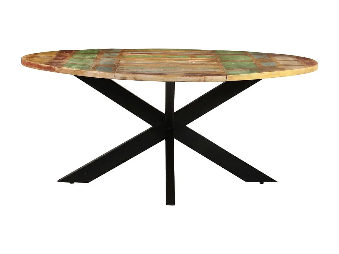 Table à manger ronde 175x75 cm Bois de récupération massif