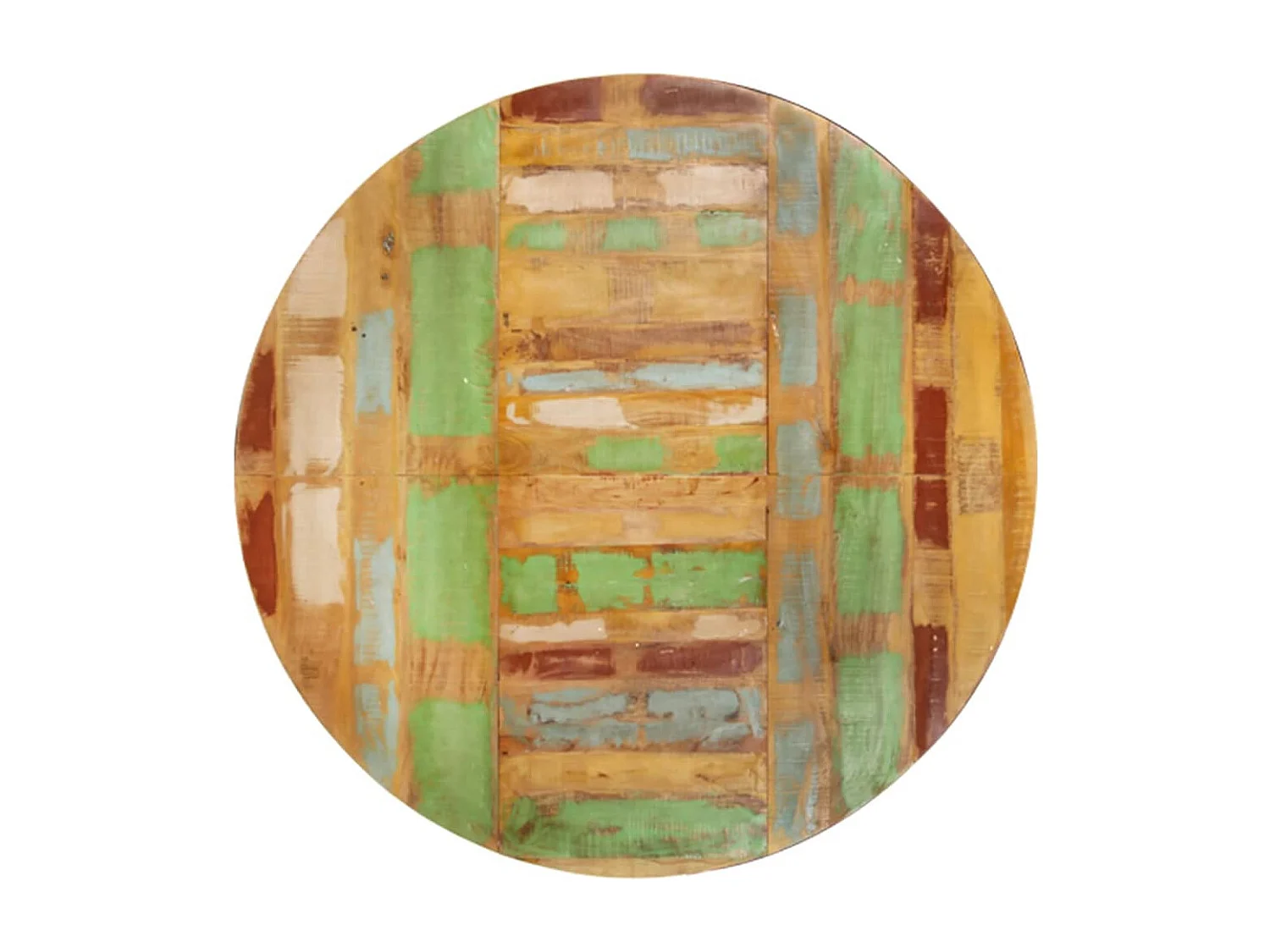 Table à manger ronde 175x75 cm Bois de récupération massif