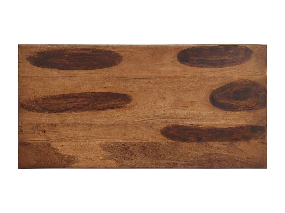 Mesa de jantar 120x60x77 cm madeira maciça de acácia