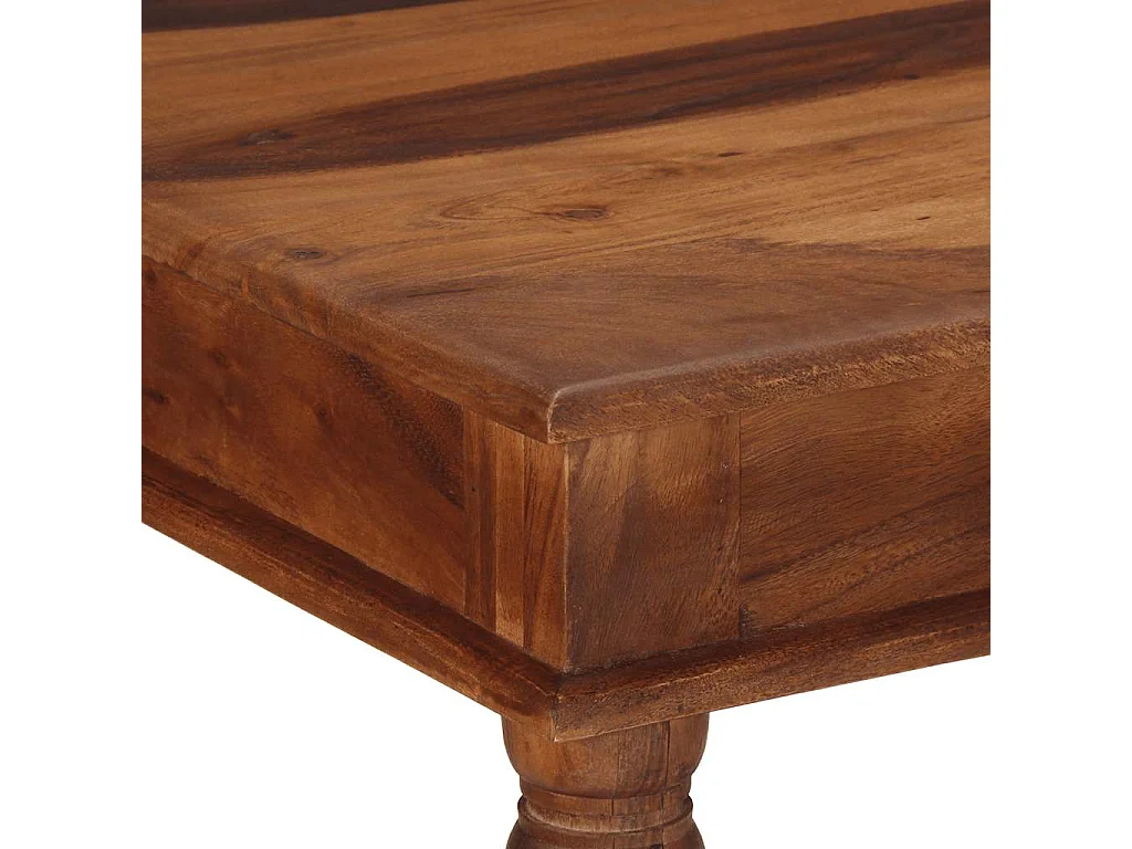 Mesa de jantar 120x60x77 cm madeira maciça de acácia