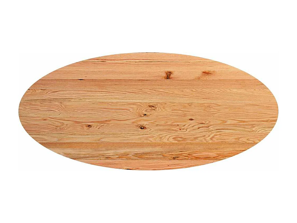 Table à manger 220x100x74 cm bois de chêne massif ovale