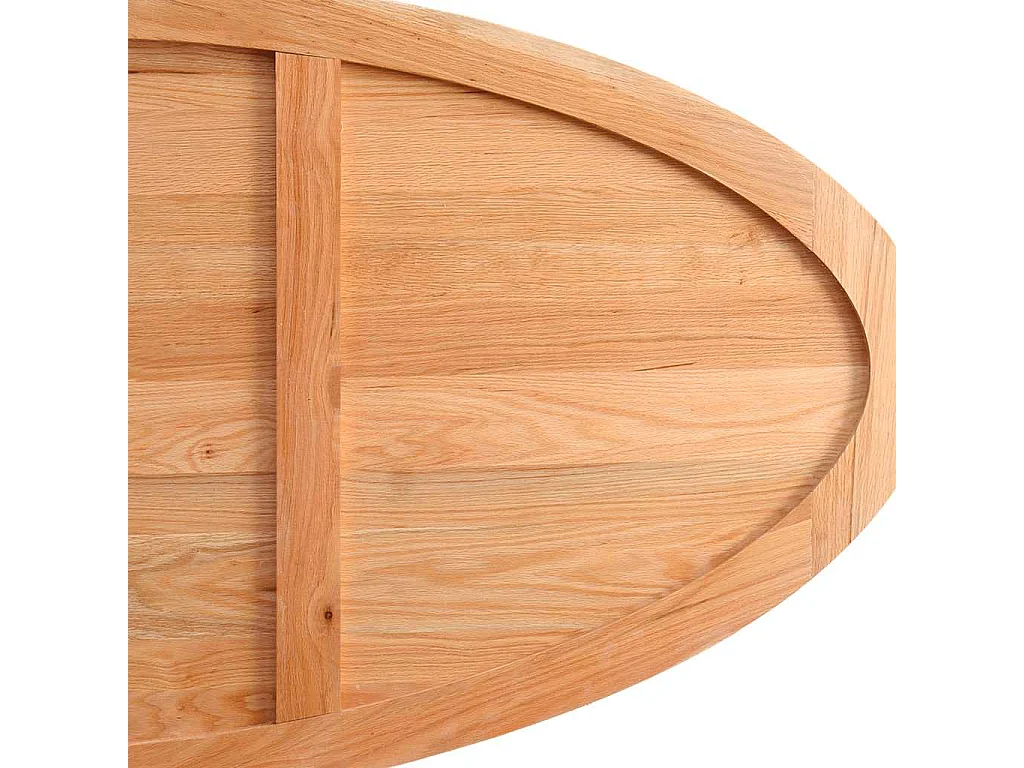 Table à manger 220x100x74 cm bois de chêne massif ovale