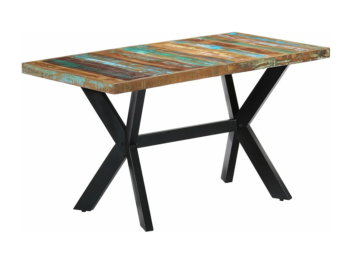 Table à manger 140x70x75 cm Bois de récupération massif