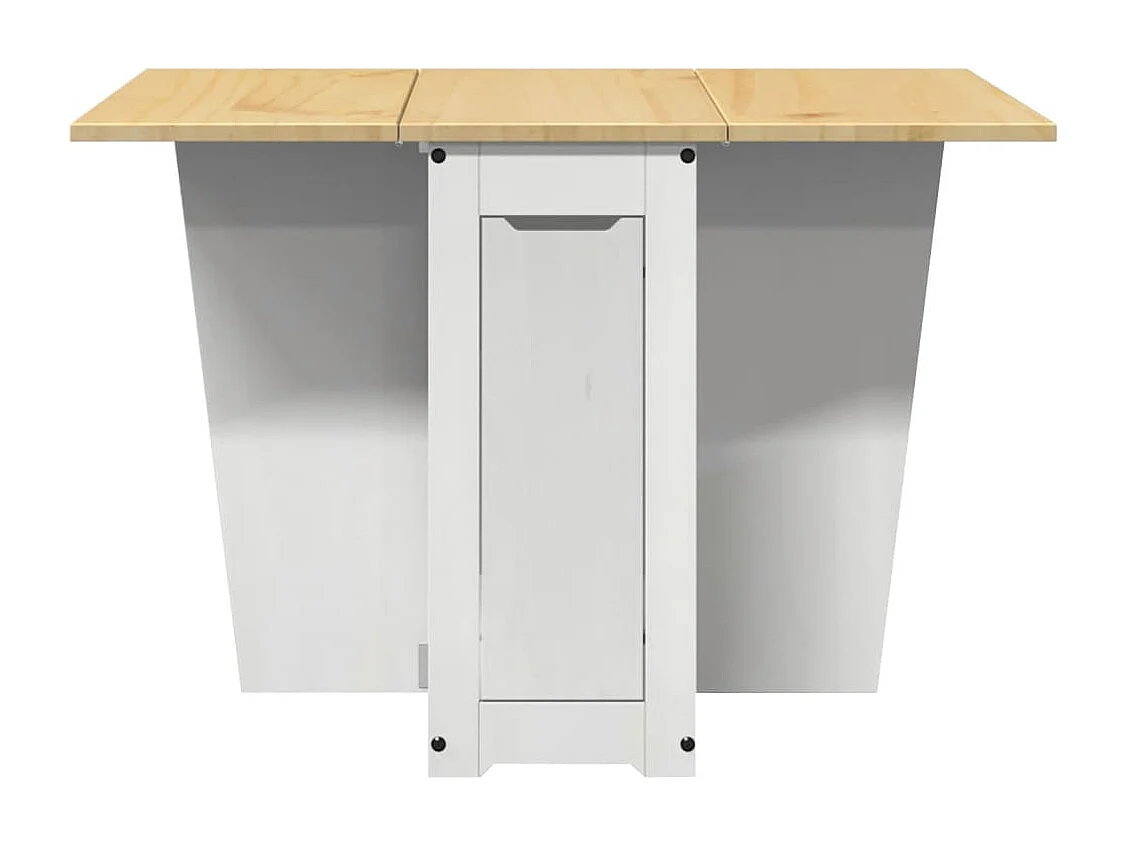 Table à manger papillon pliable Corona blanc bois de pin massif