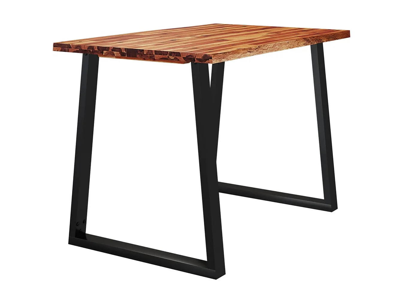 Table à manger 110x70x75 cm bois d'acacia solide à bord vif