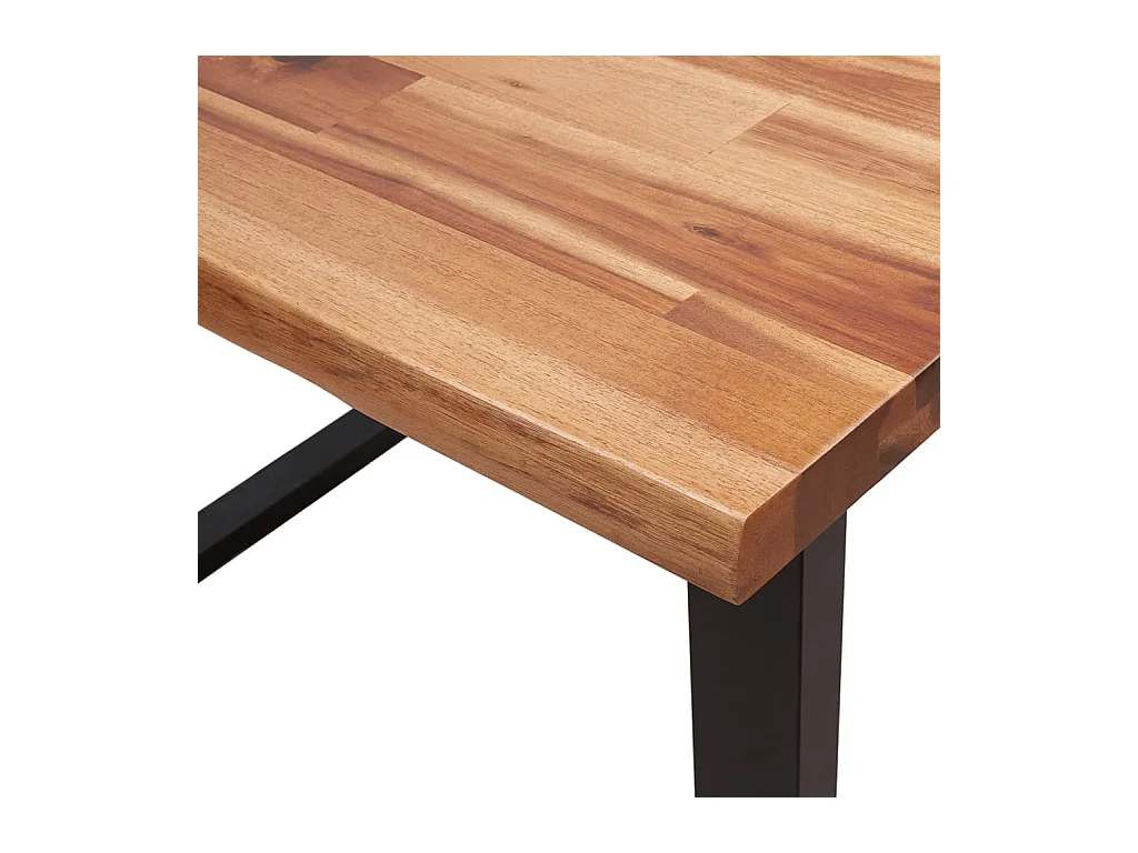 Table à manger 110x70x75 cm bois d'acacia solide à bord vif