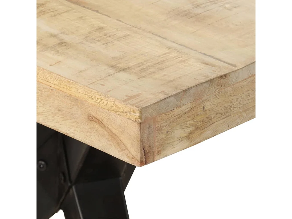 Mesa de jantar 200x90x76 cm madeira de mangueira áspera