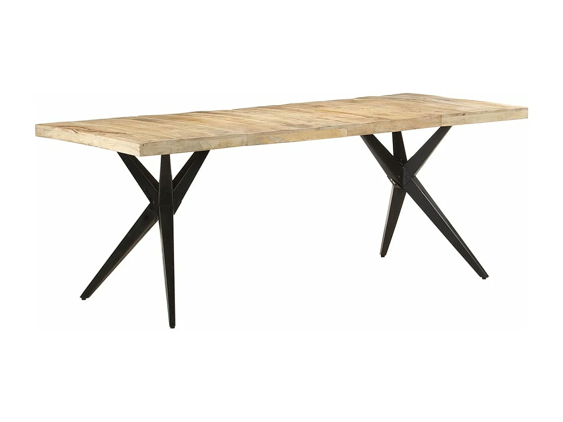 Mesa de jantar 200x90x76 cm madeira de mangueira áspera