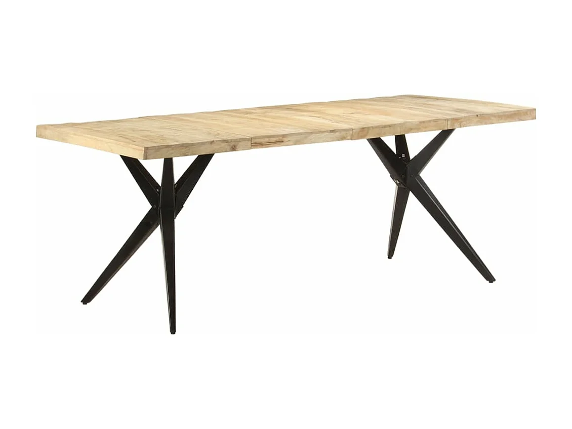 Mesa de jantar 200x90x76 cm madeira de mangueira áspera
