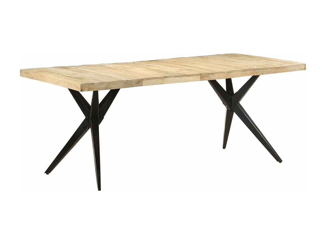 Mesa de jantar 200x90x76 cm madeira de mangueira áspera