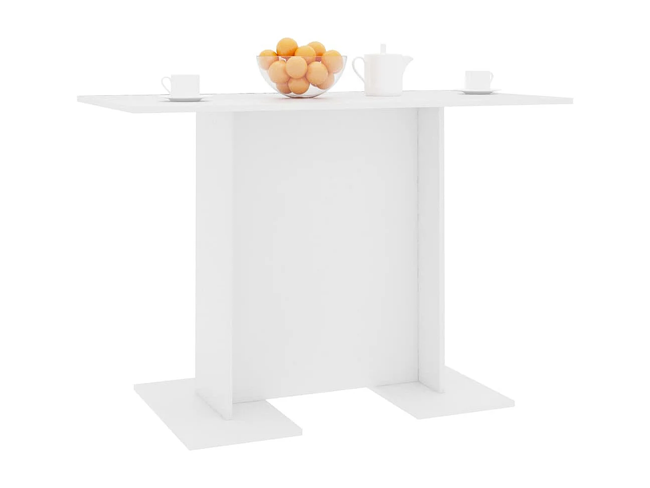 Table de salle à manger Blanc 110 x 60 x 75 cm Bois ingénierie