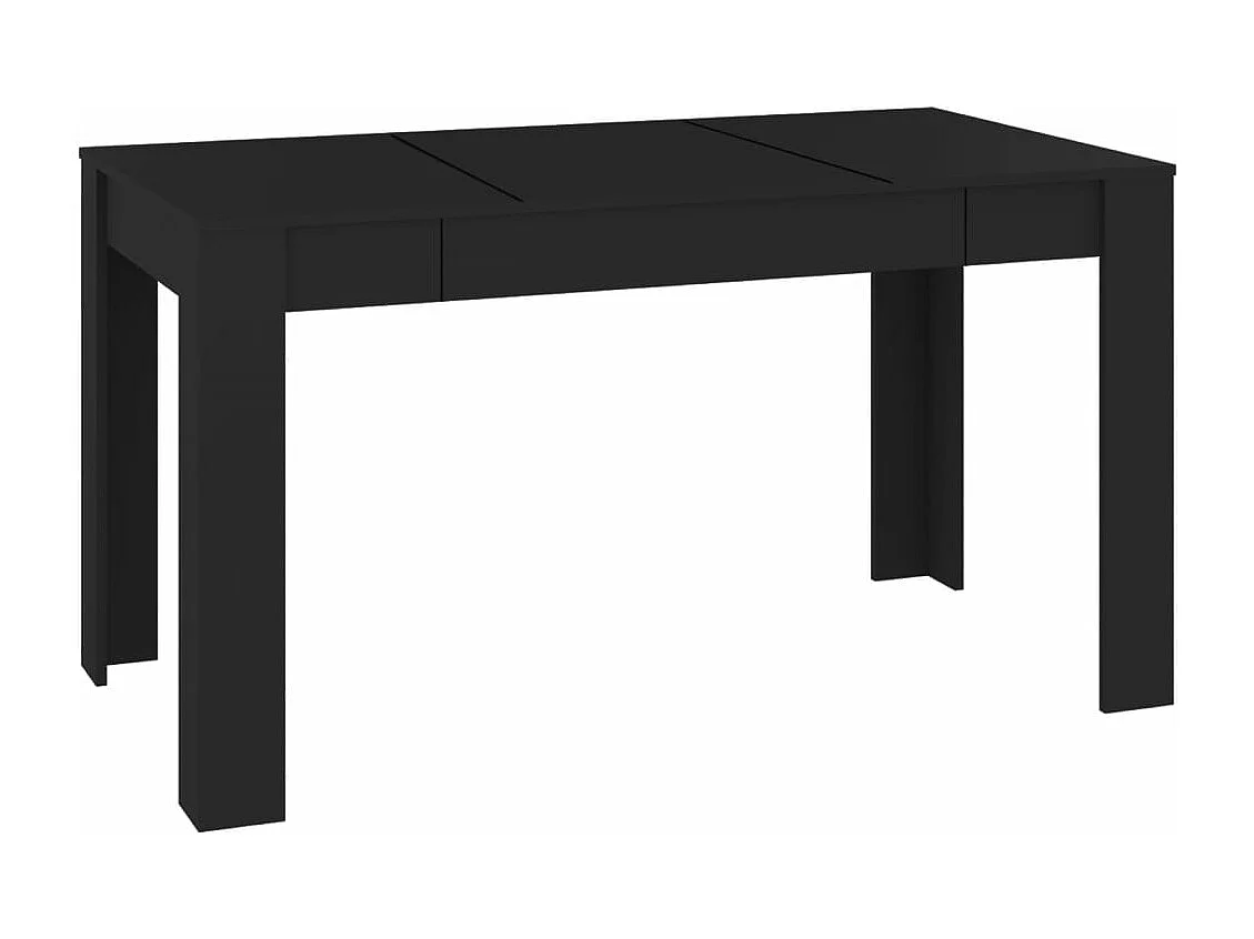 Table de salle à manger Noir 140x74,5x76 cm Aggloméré