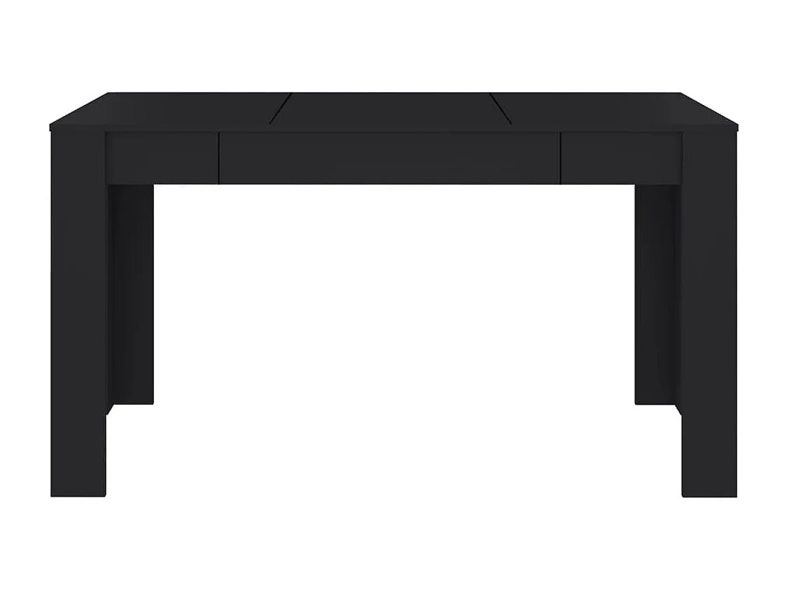 Table de salle à manger Noir 140x74,5x76 cm Aggloméré