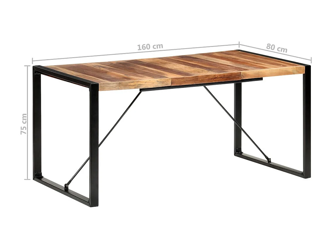 Table de salle à manger 160x80x75 cm Bois solide