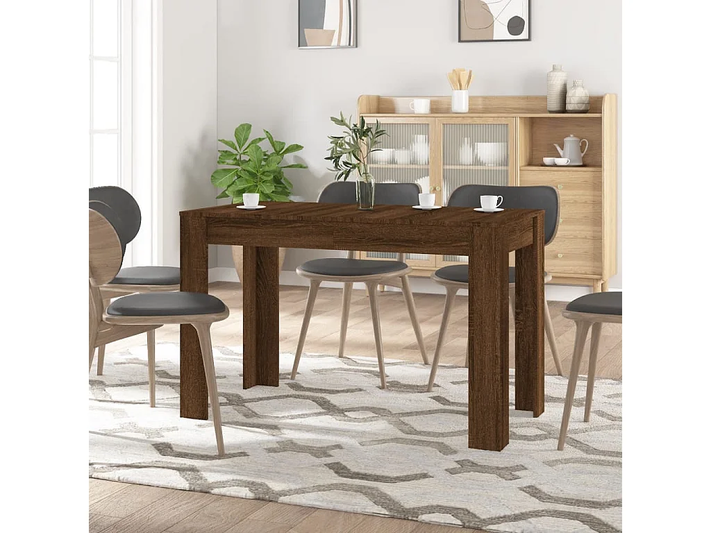 Table à manger Chêne marron 120x60x76 cm bois d'ingénierie