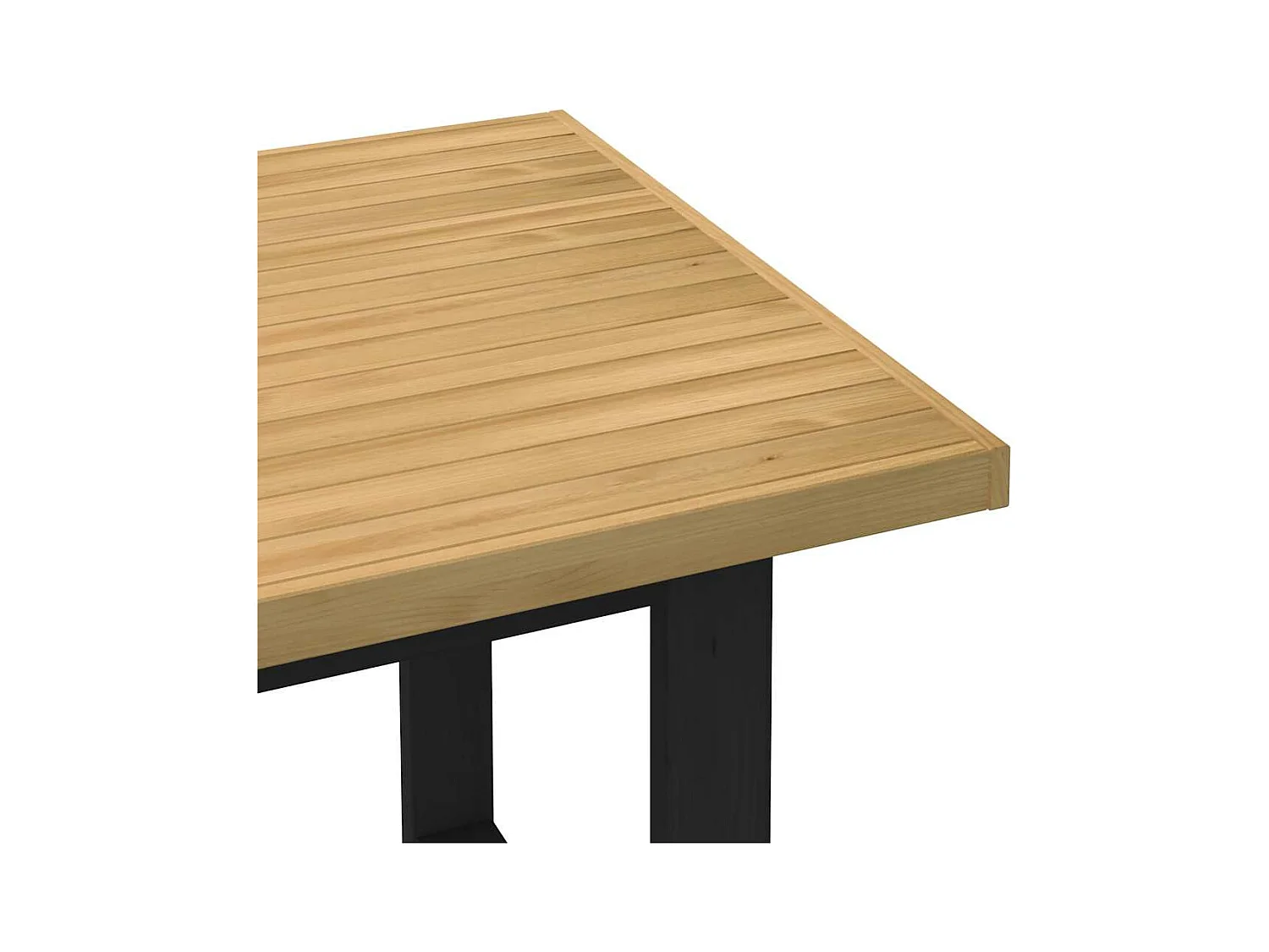 Table à manger NOAIN pieds en forme de U 160x90x75cm massif pin