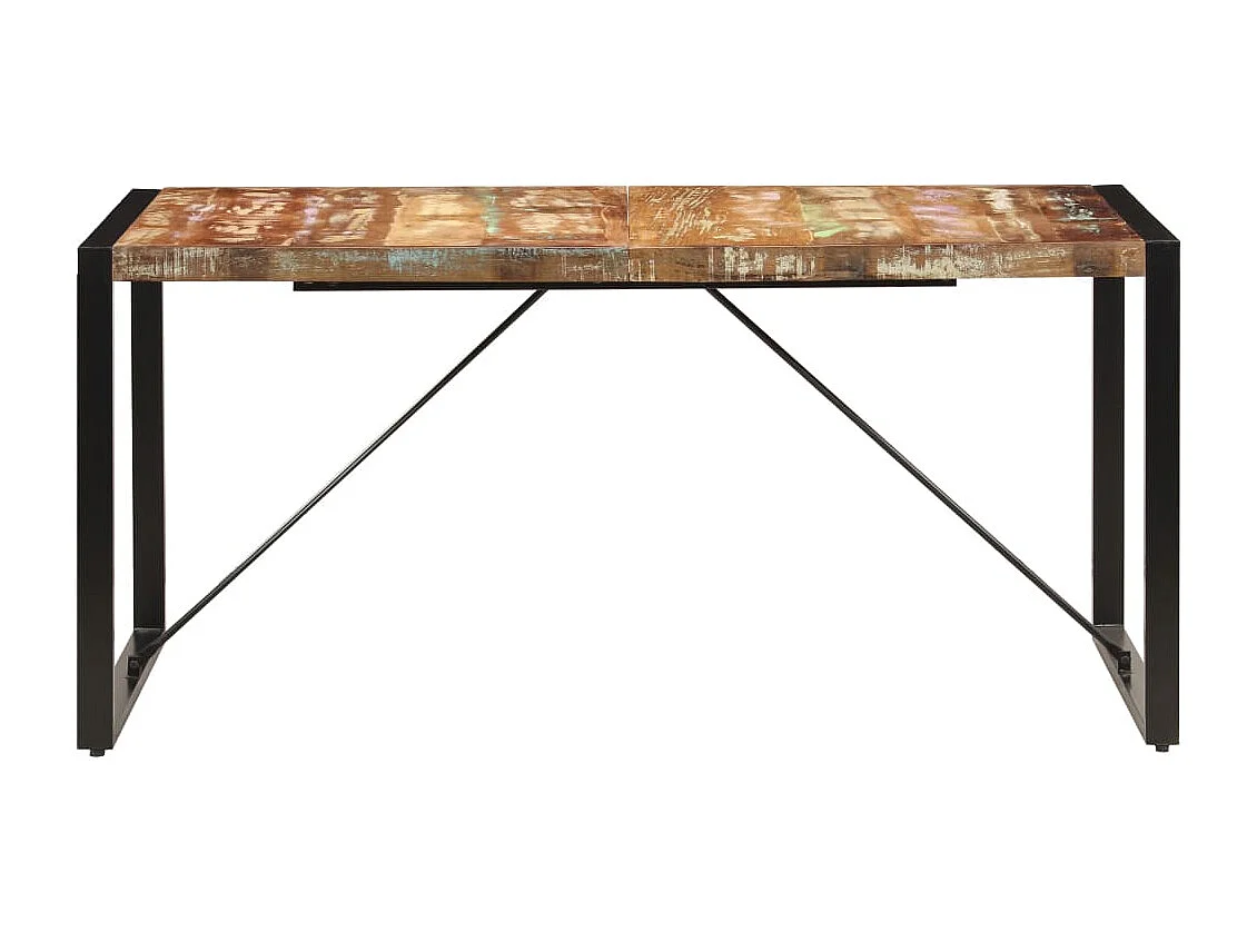 Table de salle à manger 160x80x75cm Bois de récupération massif