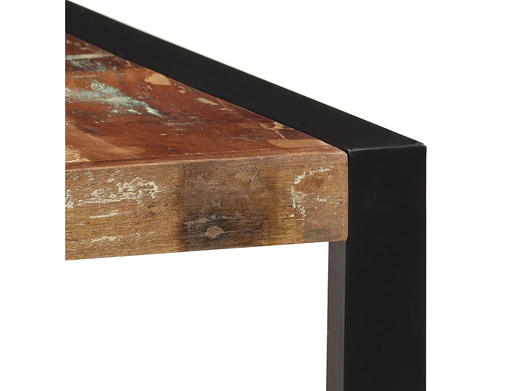 Table de salle à manger 160x80x75cm Bois de récupération massif