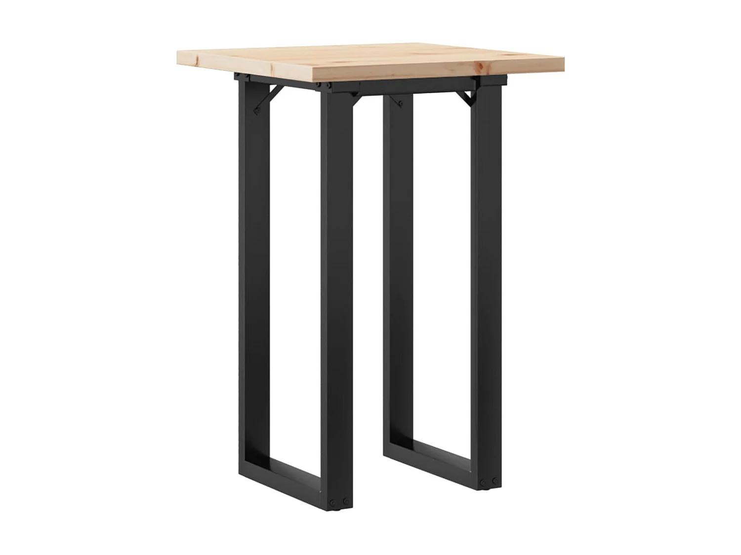 Mesa de jantar estrutura em O 50x50x75,5 cm pinho/ferro fundido