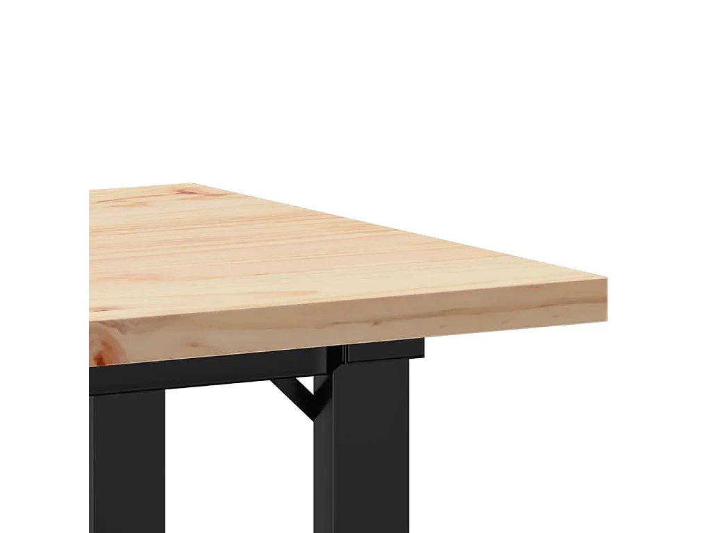 Mesa de jantar estrutura em O 50x50x75,5 cm pinho/ferro fundido