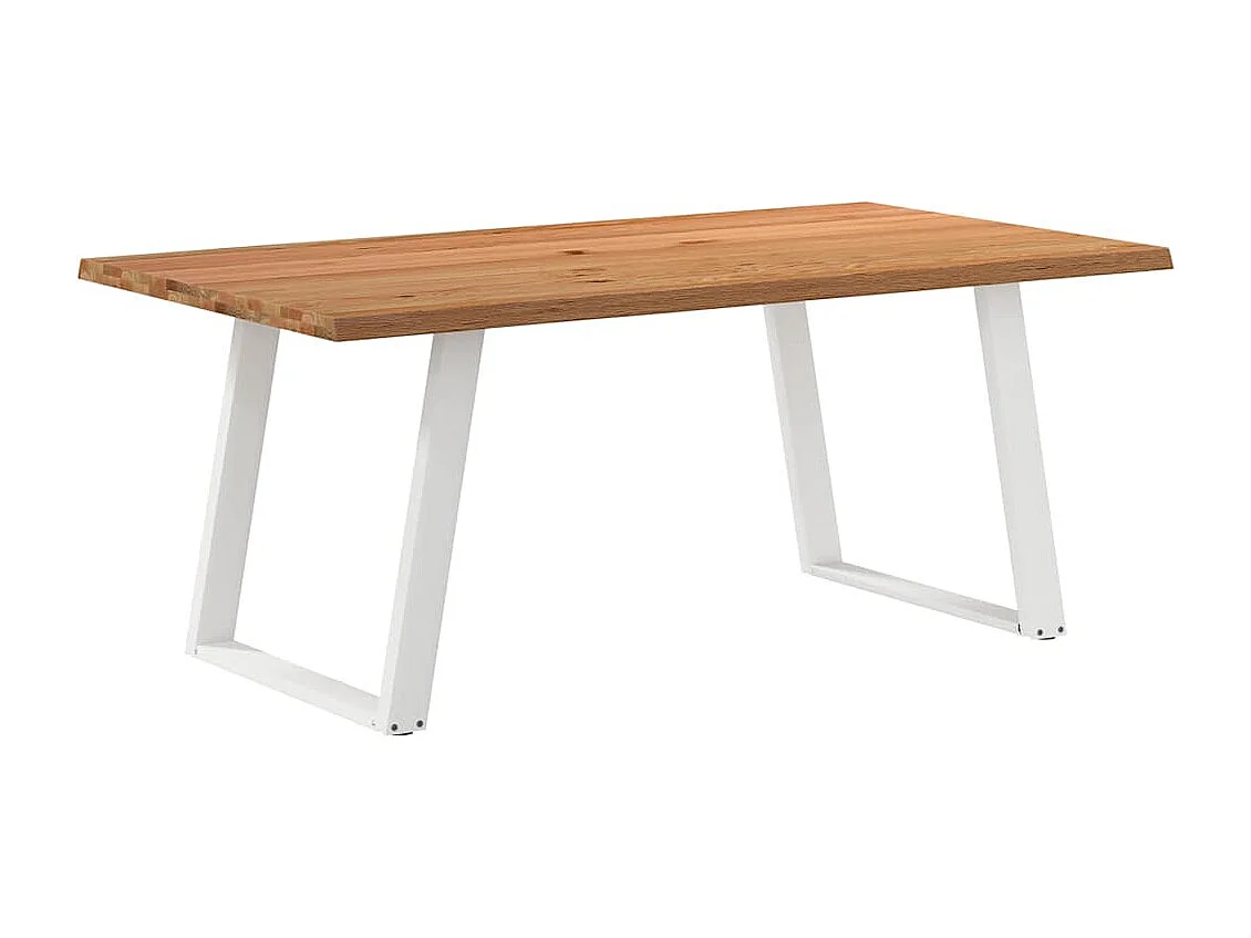 Table à manger marron clair 180x100x74 cm bois de chêne massif