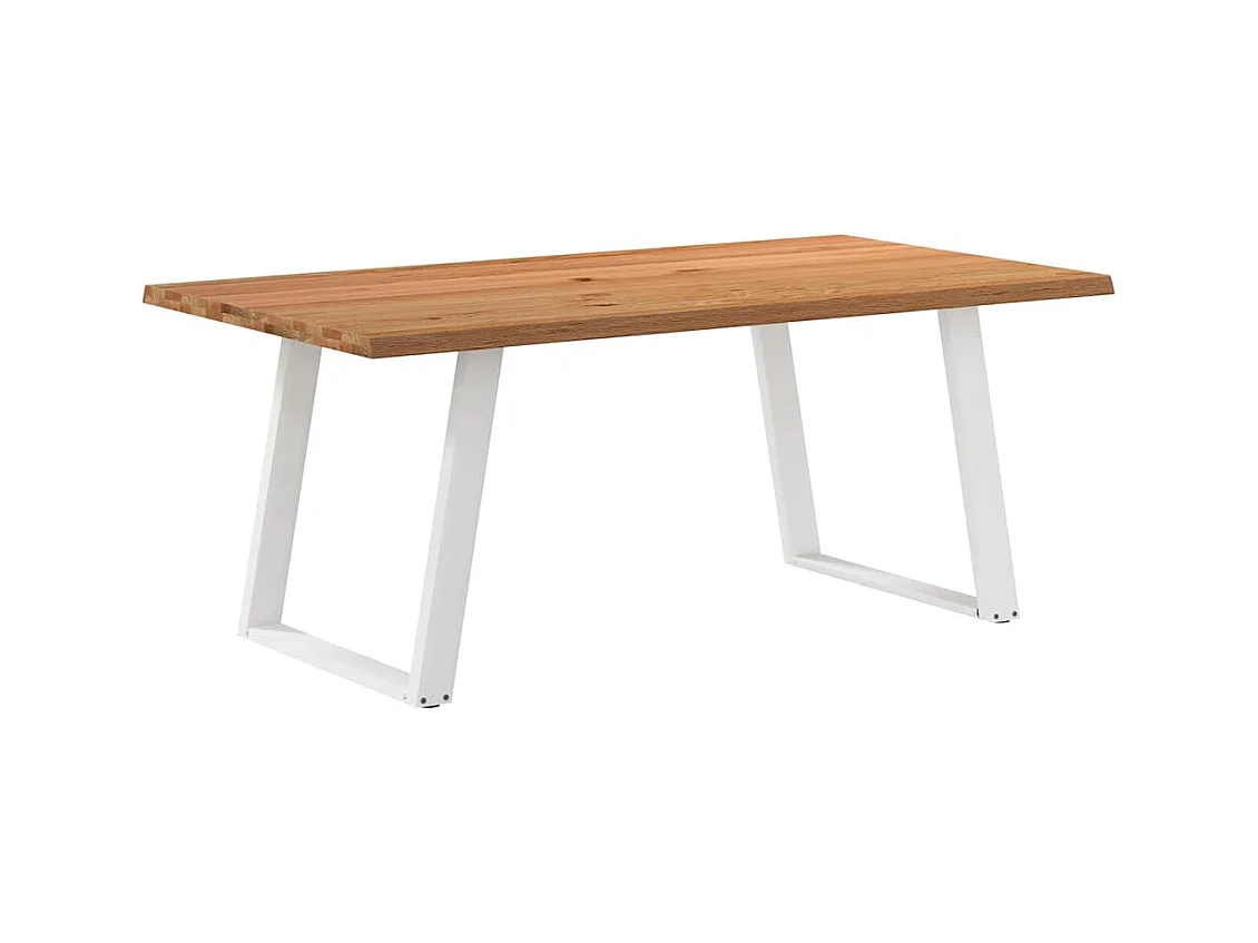 Table à manger marron clair 180x100x74 cm bois de chêne massif
