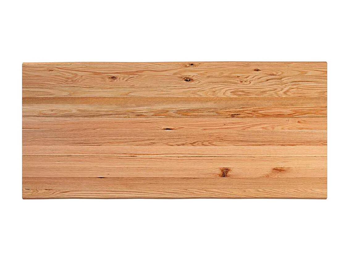 Table à manger avec bord naturel 220x100x74cm bois massif chêne