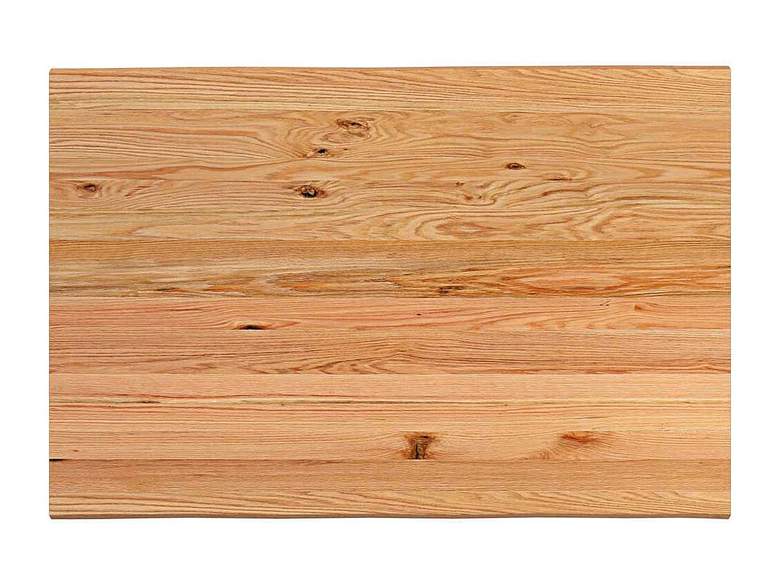 Table à manger marron clair bois de chêne massif rectangulaire