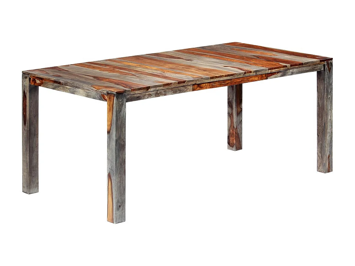 Table de salle à manger Gris 180x90x76 cm Bois solide