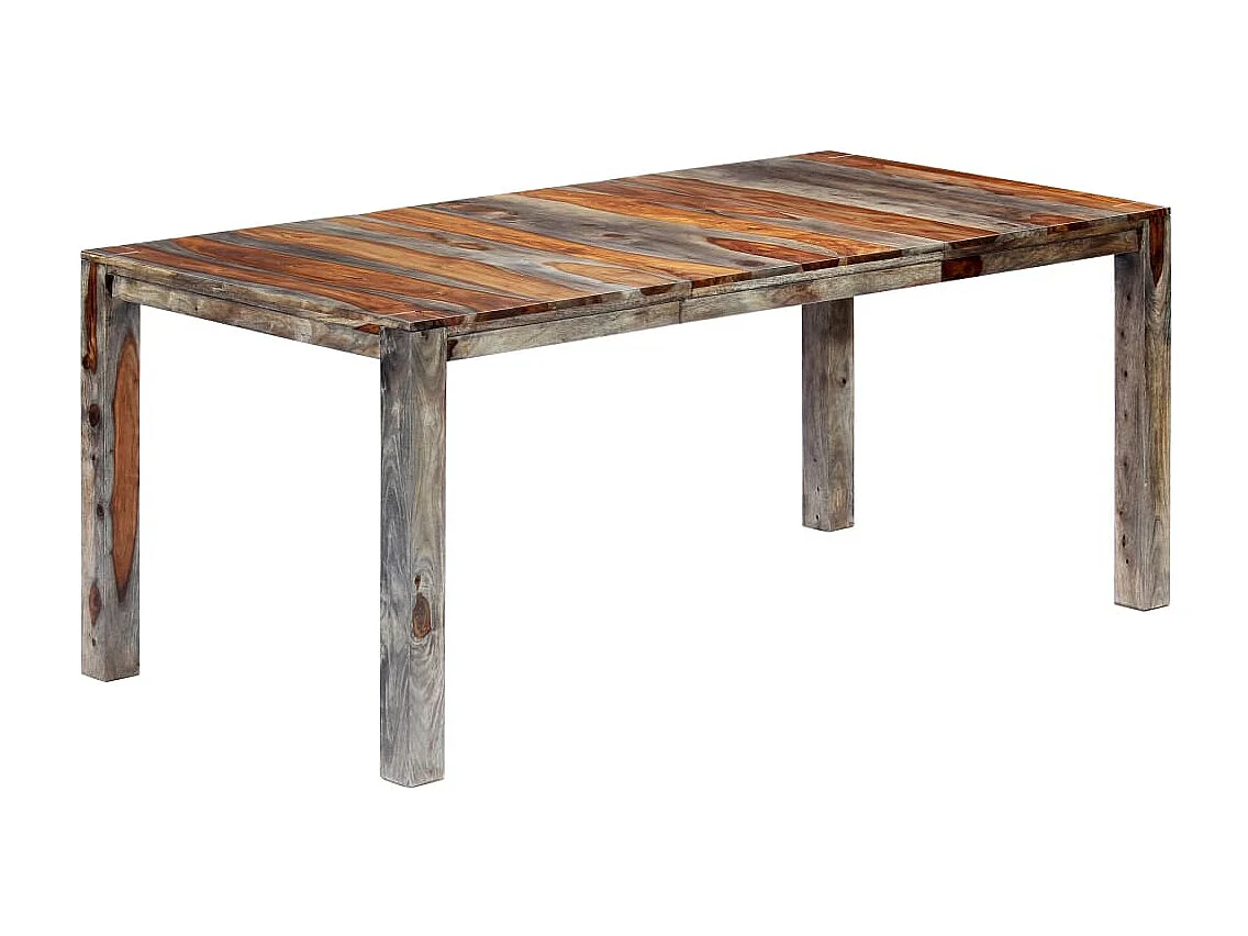 Table de salle à manger Gris 180x90x76 cm Bois solide