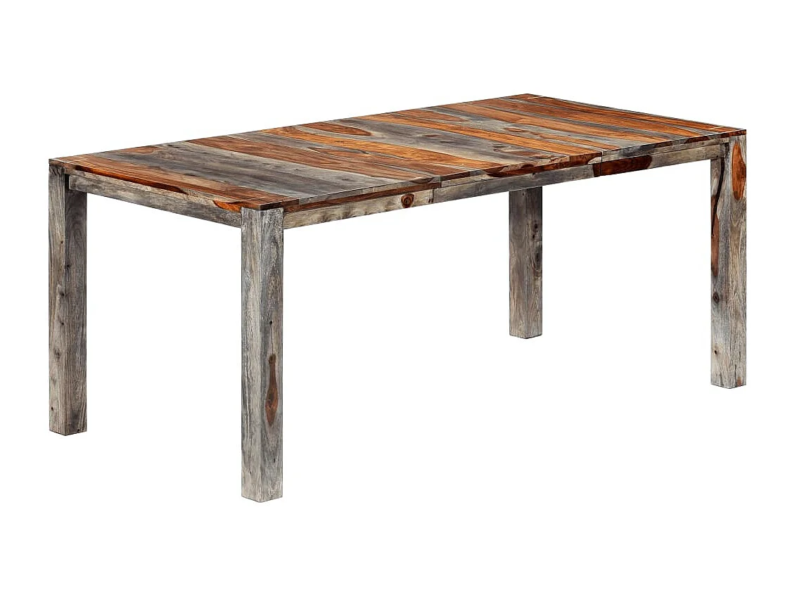 Table de salle à manger Gris 180x90x76 cm Bois solide