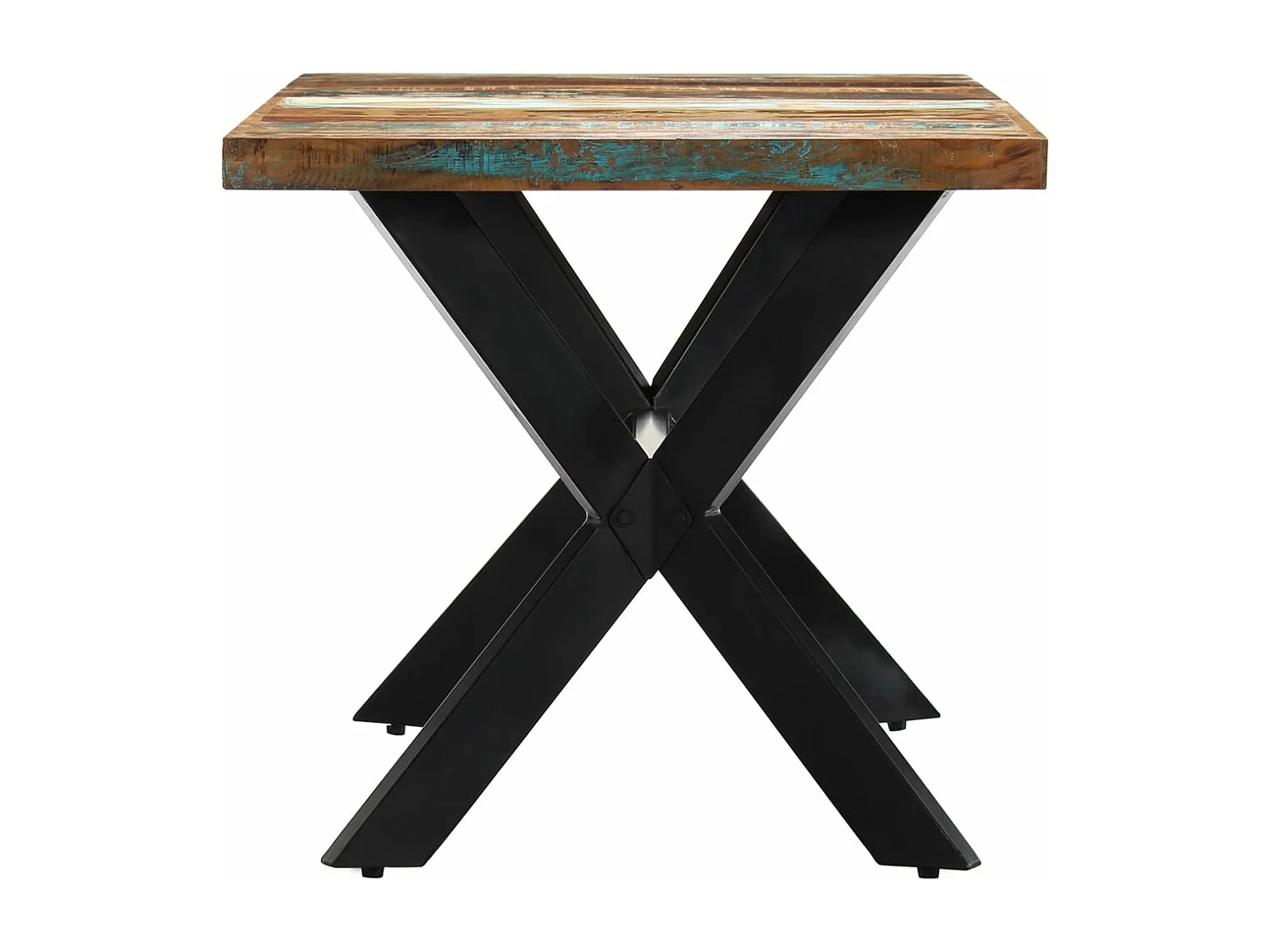 Table de salle à manger 160x80x75cm Bois de récupération massif
