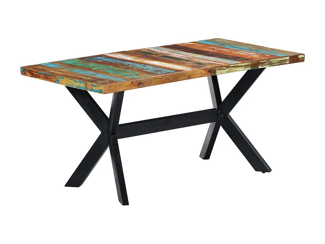 Table de salle à manger 160x80x75cm Bois de récupération massif