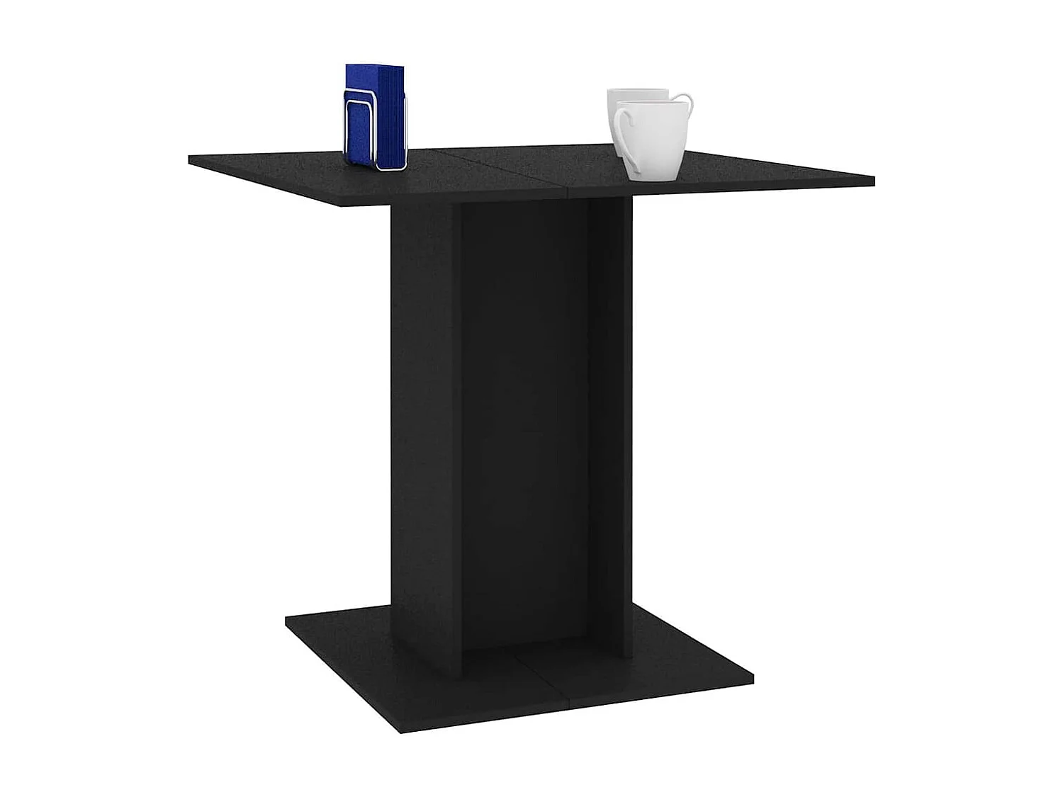 Table de salle à manger Noir 80 x 80 x 75 cm Aggloméré