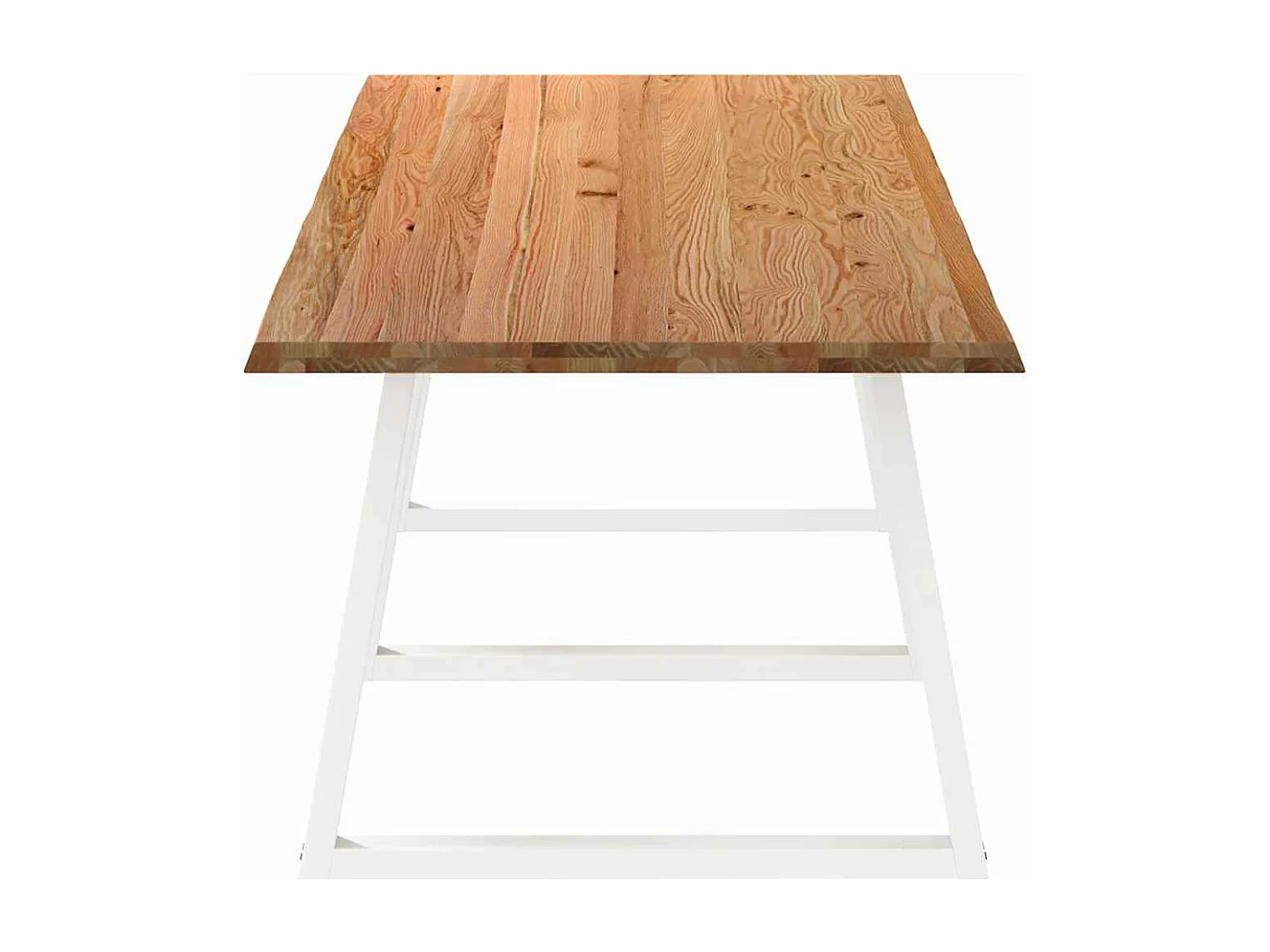 Table à manger avec bord naturel 320x100x74cm bois massif chêne