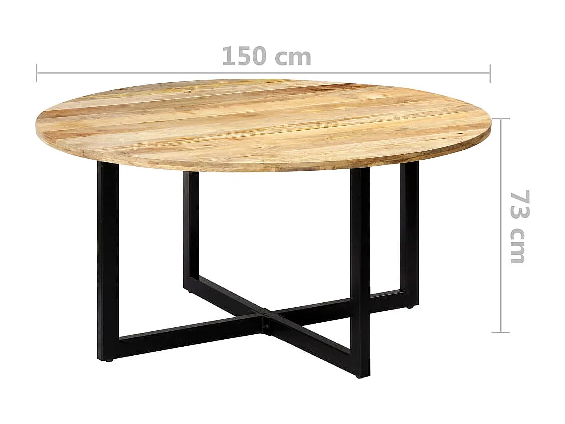 Table de salle à manger 150x73 cm Bois de manguier solide