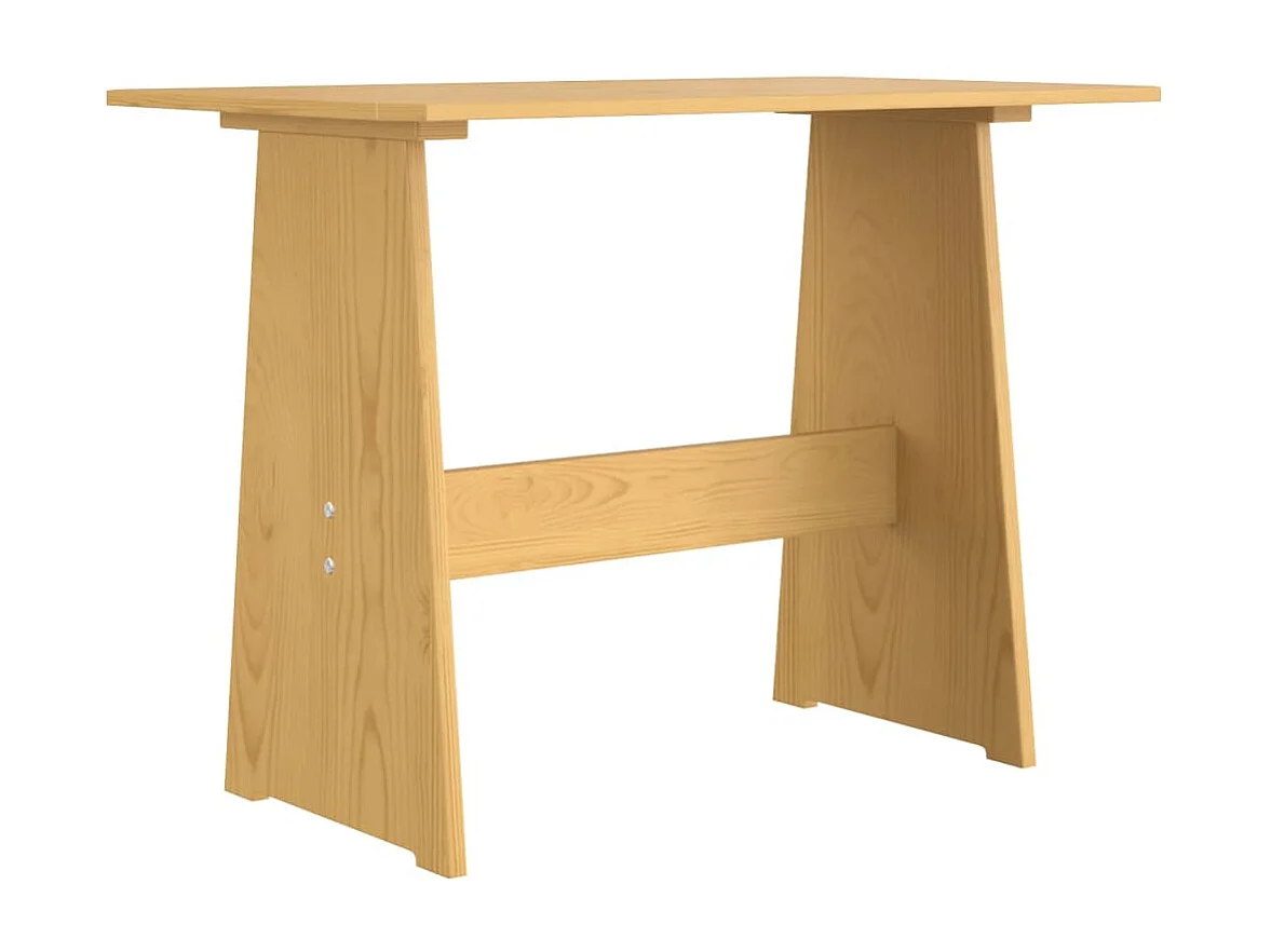 Table à manger avec banc Marron miel Bois de pin solide