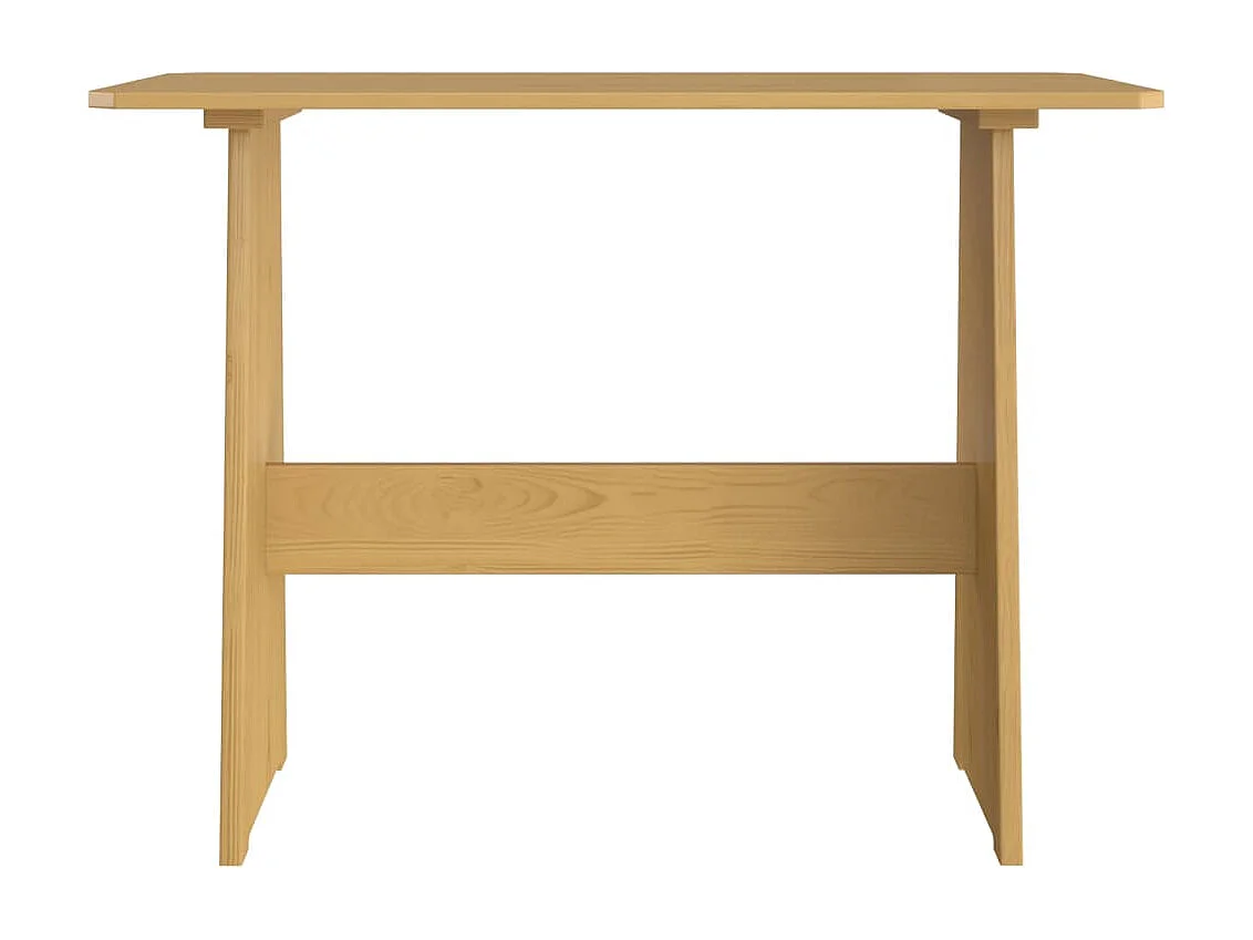 Table à manger avec banc Marron miel Bois de pin solide